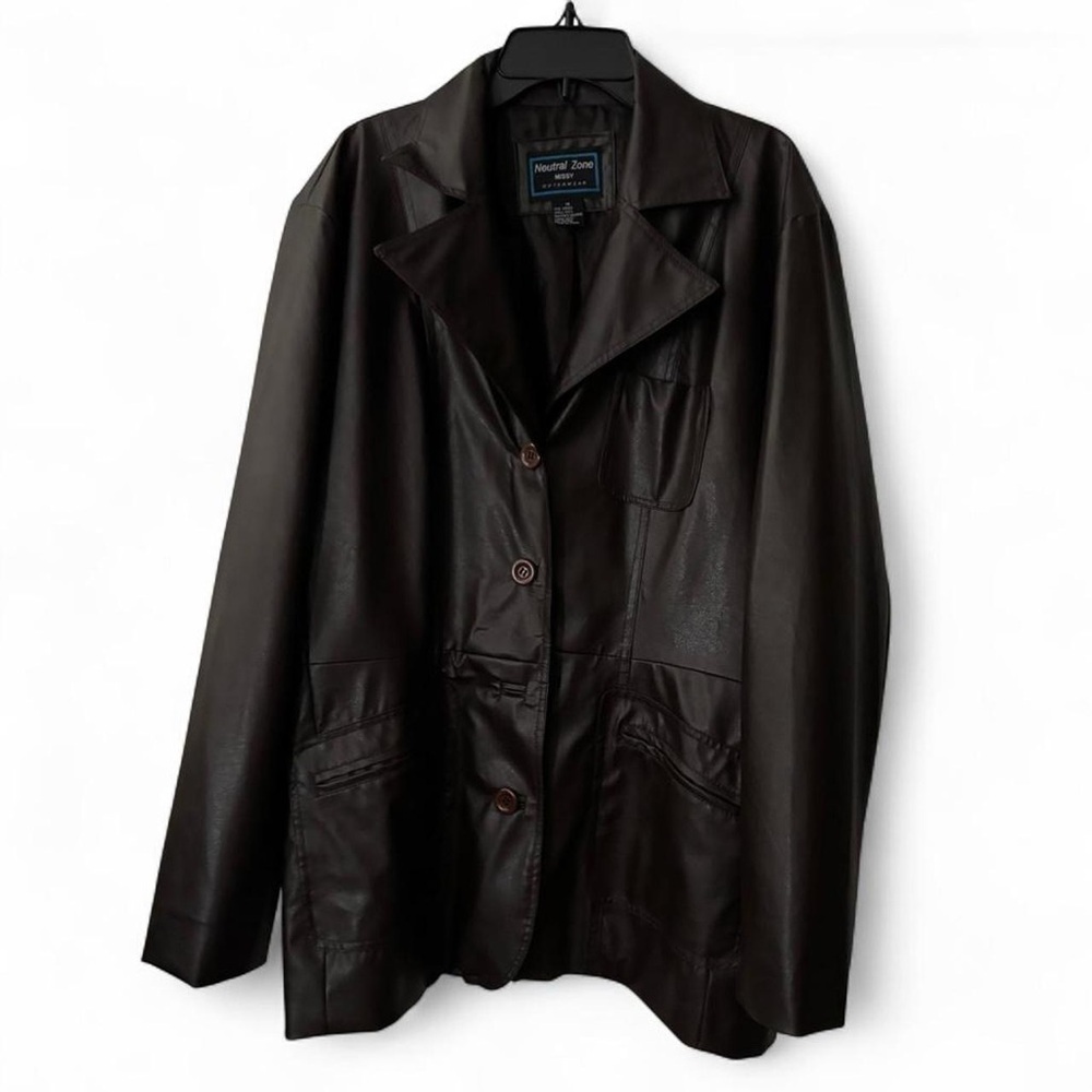 Neutral Zone Missy Dark Brown Leather Jacket